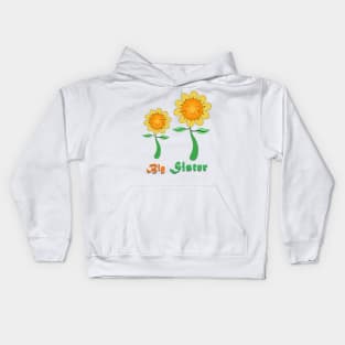 Big Sister flower Kids Hoodie